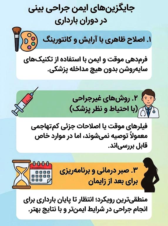 جایگزین‌های جراحی بینی در دوران بارداری
