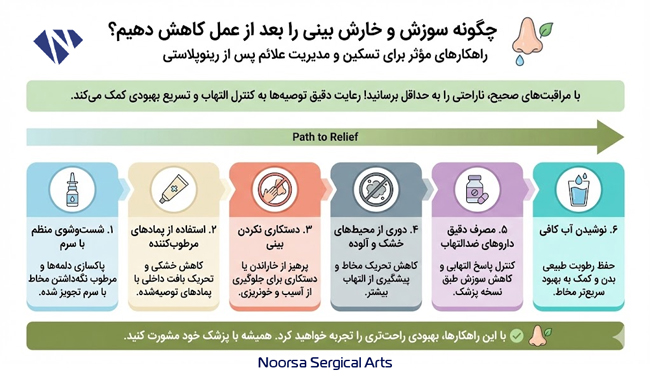 راهکارهای کاهش سوزش و خارش بعد از رینوپلاستی