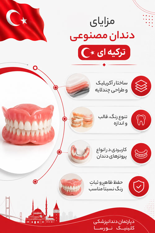 مزایا و ویژگیهای دندان مصنوعی ترکیه ای